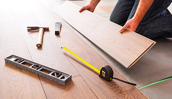 Stylish home interior featuring newly installed hardwood flooring